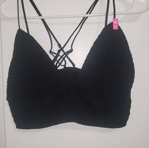 Smocked triangle bralette